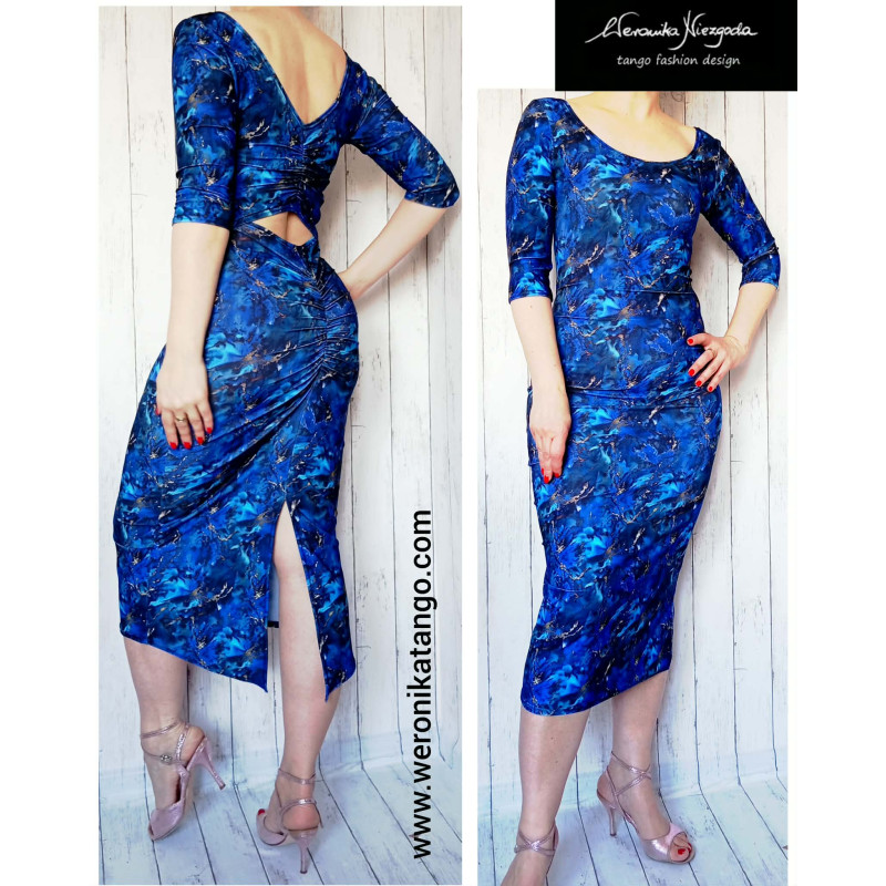 Ariel - pencil dress with ruffles at the back