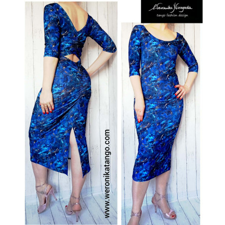 Ariel - pencil dress with ruffles at the back