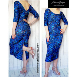 Ariel - pencil dress with ruffles at the back