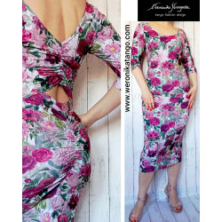 Ariel - pencil dress with ruffles at the back