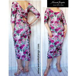 Ariel - pencil dress with ruffles at the back