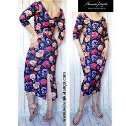 Ariel - pencil dress with ruffles at the back