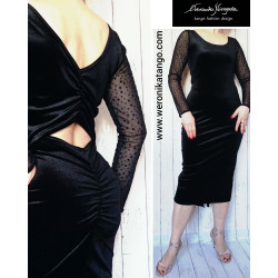 Ariel - Velvet pencil tango dress