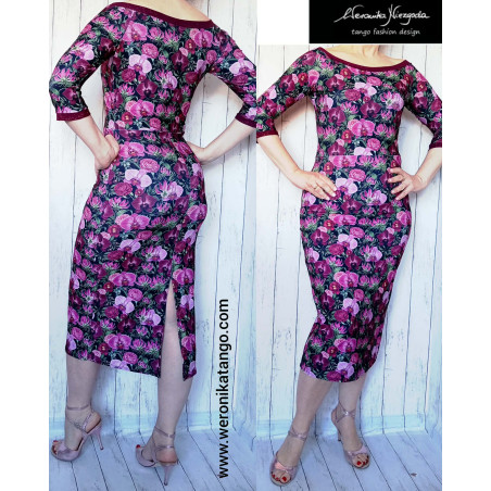 Hannah Ołówkowa sukienka z opadającym rękawem