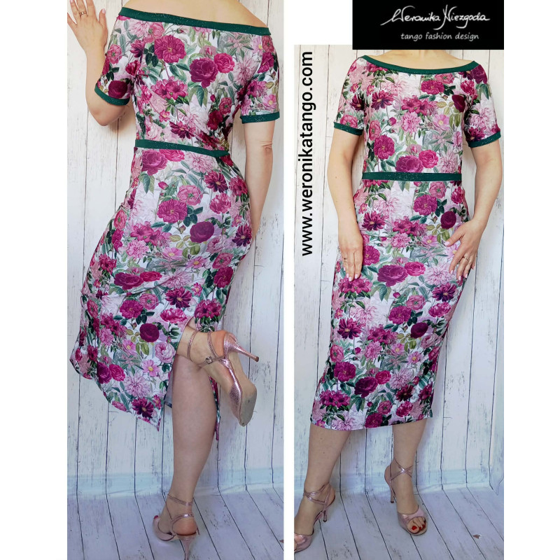 Hannah Ołówkowa sukienka z opadającym rękawem