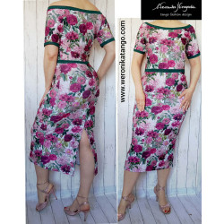 Hannah Ołówkowa sukienka z opadającym rękawem