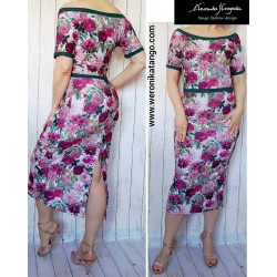 Hannah Ołówkowa sukienka z opadającym rękawem