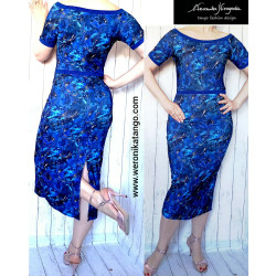 Hannah Ołówkowa sukienka z opadającym rękawem