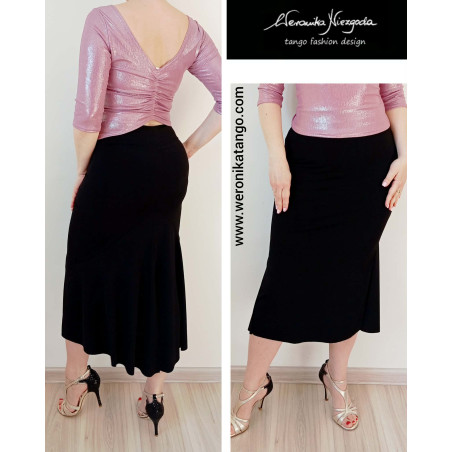 Bella - black pencil tango skirt