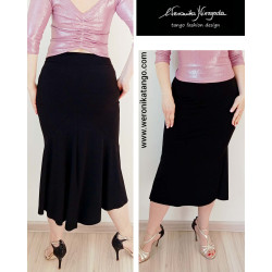 Bella - black pencil tango skirt