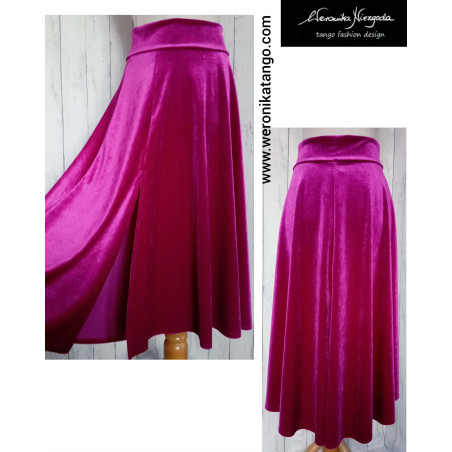 Amelia - velvet wide skirt