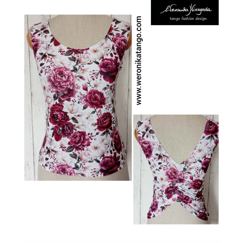 Top with ruffles at the back