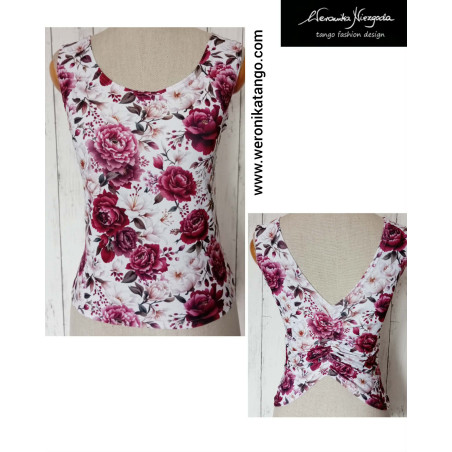 Top with ruffles at the back