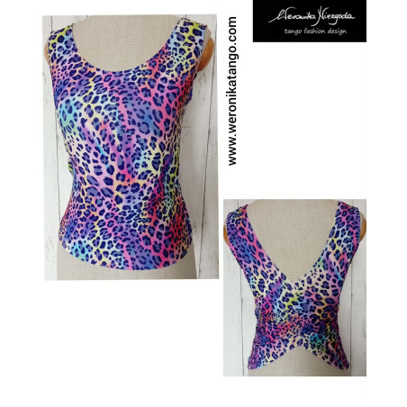 Top z marszczeniem z tyłu