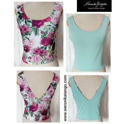 Short Reversible top 2 in 1