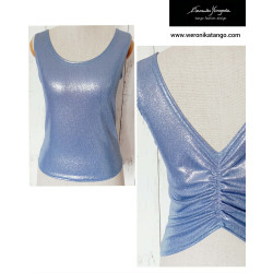 Top with ruffles at the back