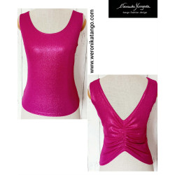 Top z marszczeniem z tyłu