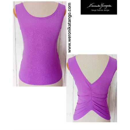 Top z marszczeniem z tyłu