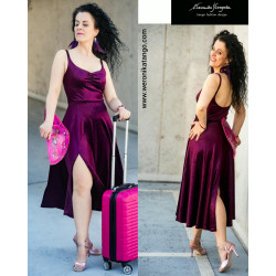 ALICE Dancing velvet dress with open back