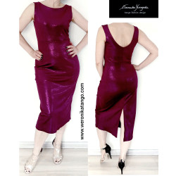 Classic velvet pencil tango dress
