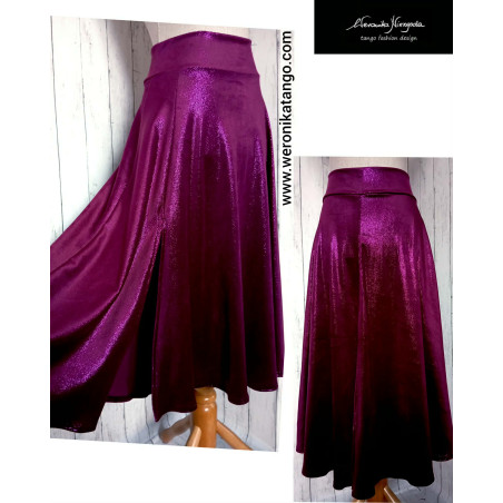 Amelia - velvet wide skirt