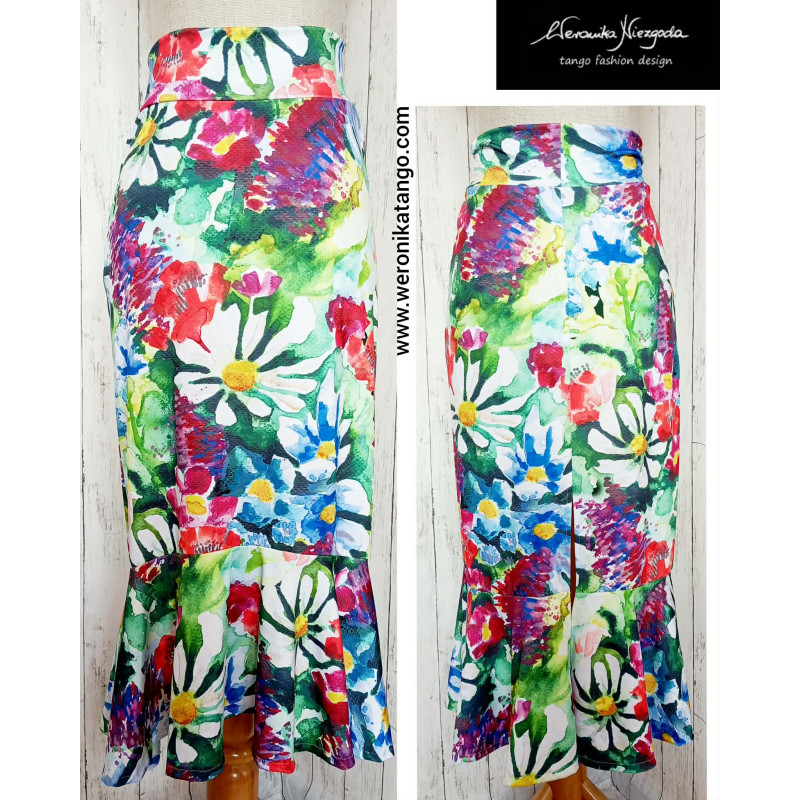 Carmen - pencil skirt with the ruffle