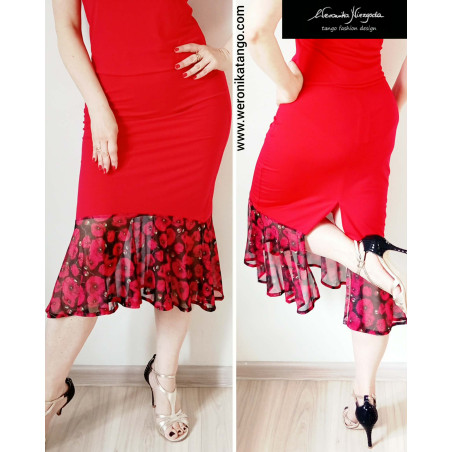 Carmen - pencil skirt with the ruffle