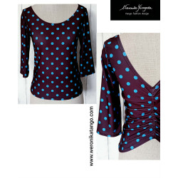 Top with ruffles at the back