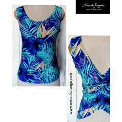 Top with ruffles at the back