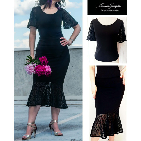 Carmen - pencil skirt with the ruffle