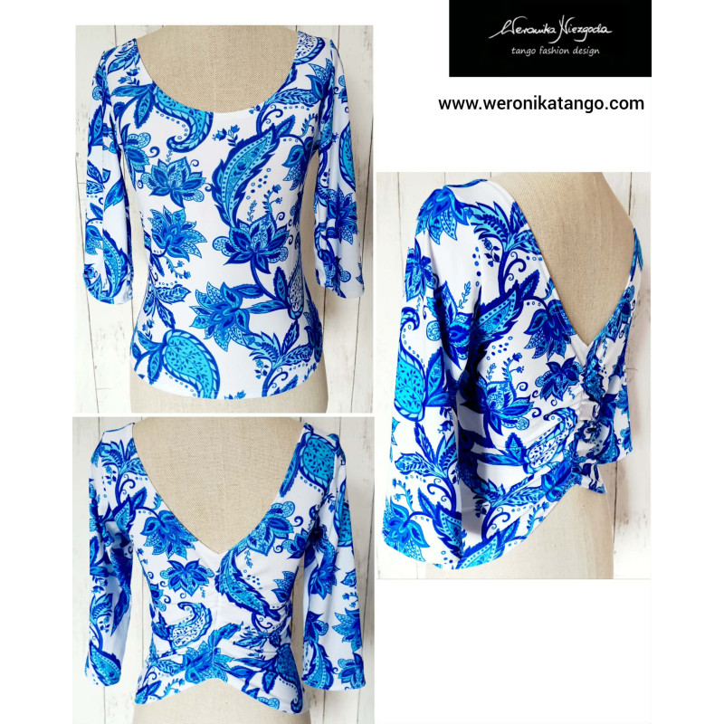 Top with ruffles at the back