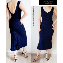 LUXIA - pencil dress with open back