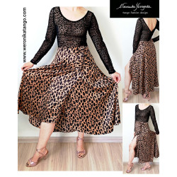 SILVIA - wide silky skirt