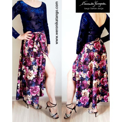 SILVIA - wide silky skirt