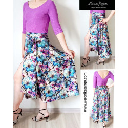 SILVIA - wide silky skirt